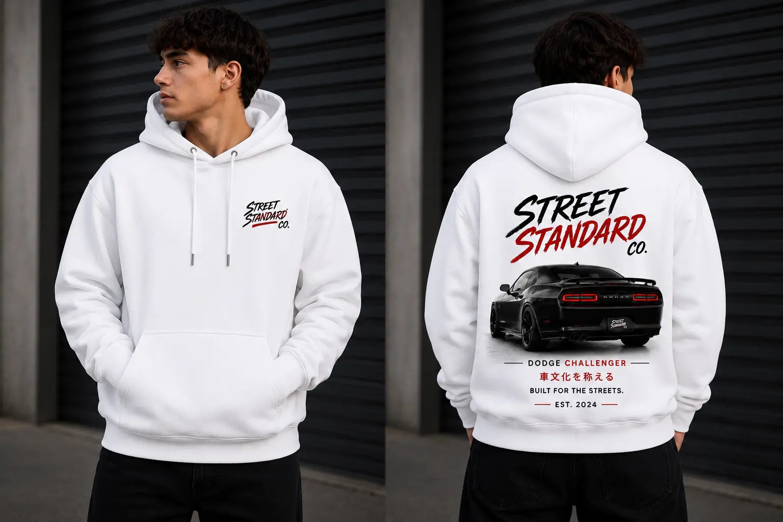Street Standard- Black Dodge Challenger Hoodie Street Standard Co.