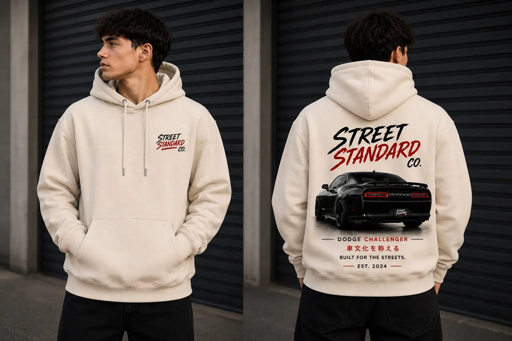 Street Standard- Black Dodge Challenger Hoodie Street Standard Co.